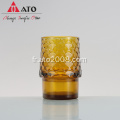 Amber Fish Shape Water Juice Glass tasse en verre